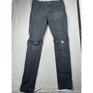 Embellish Mens Size‎ 32 Buckle Stretch Jeans Zip Fly Black